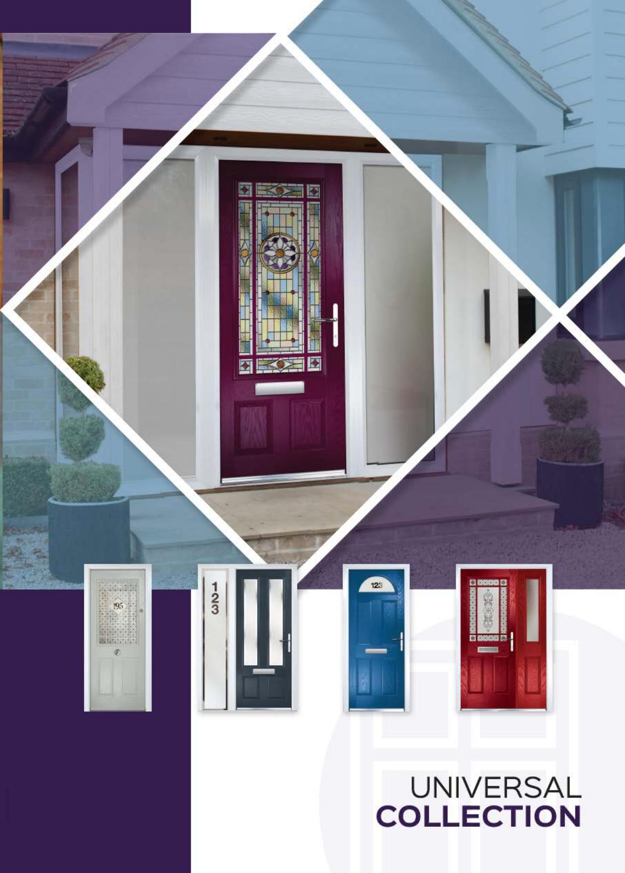 Universal Doors brochure cover, Thames Frames composite door range