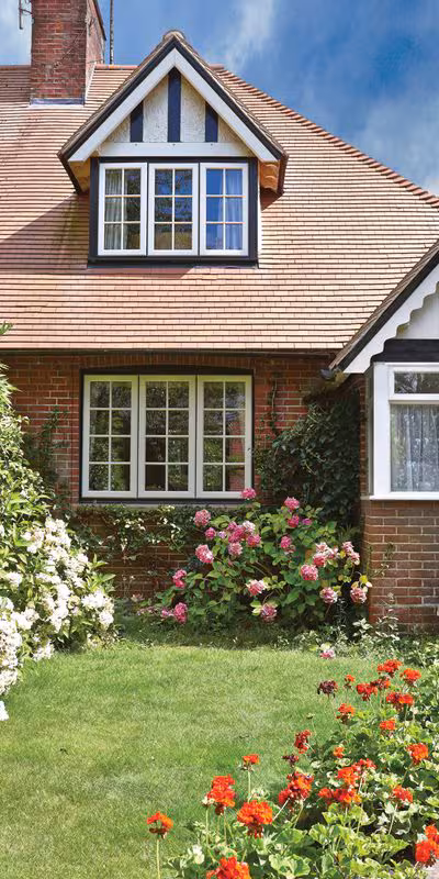White casement replacement windows on a period home in Marlborough