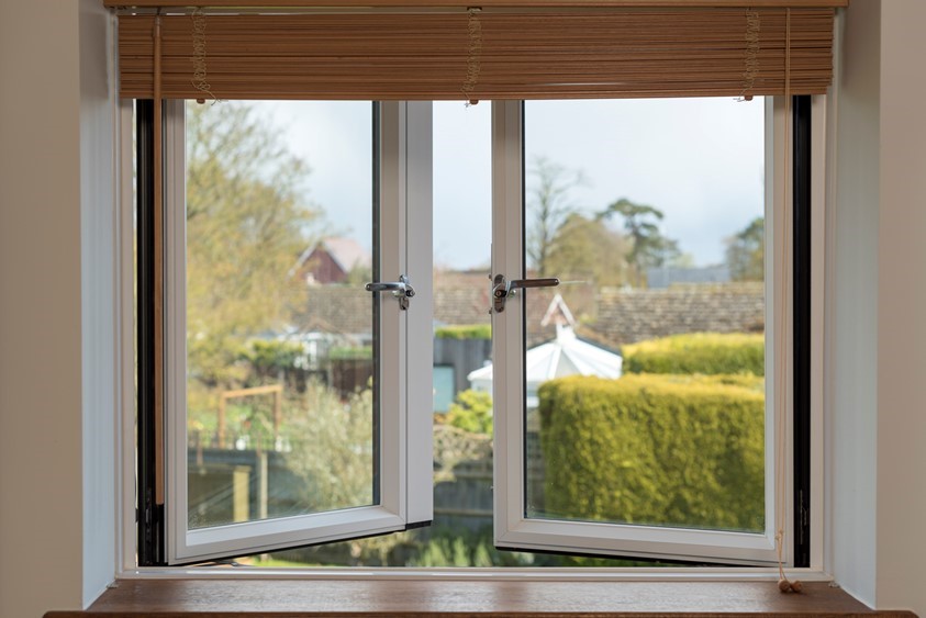Slim aluminium replacement windows in a contemporary extension in Royal Wootton Bassett