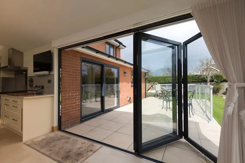 Aluminium bifold doors installed by Thames Frames