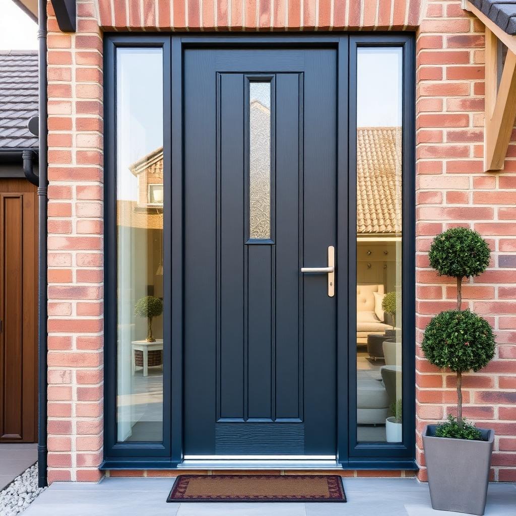 Anthracite grey composite front door