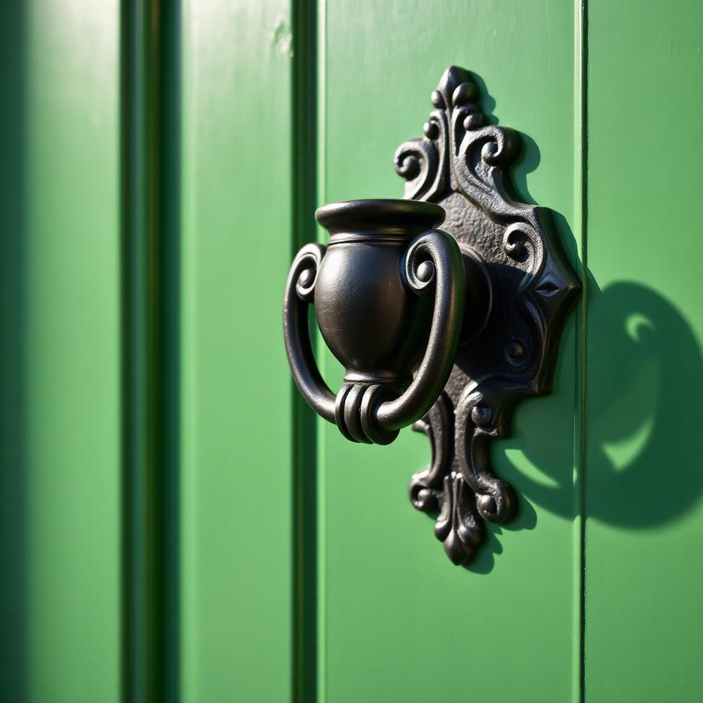 Composite door knocker in a polished finish