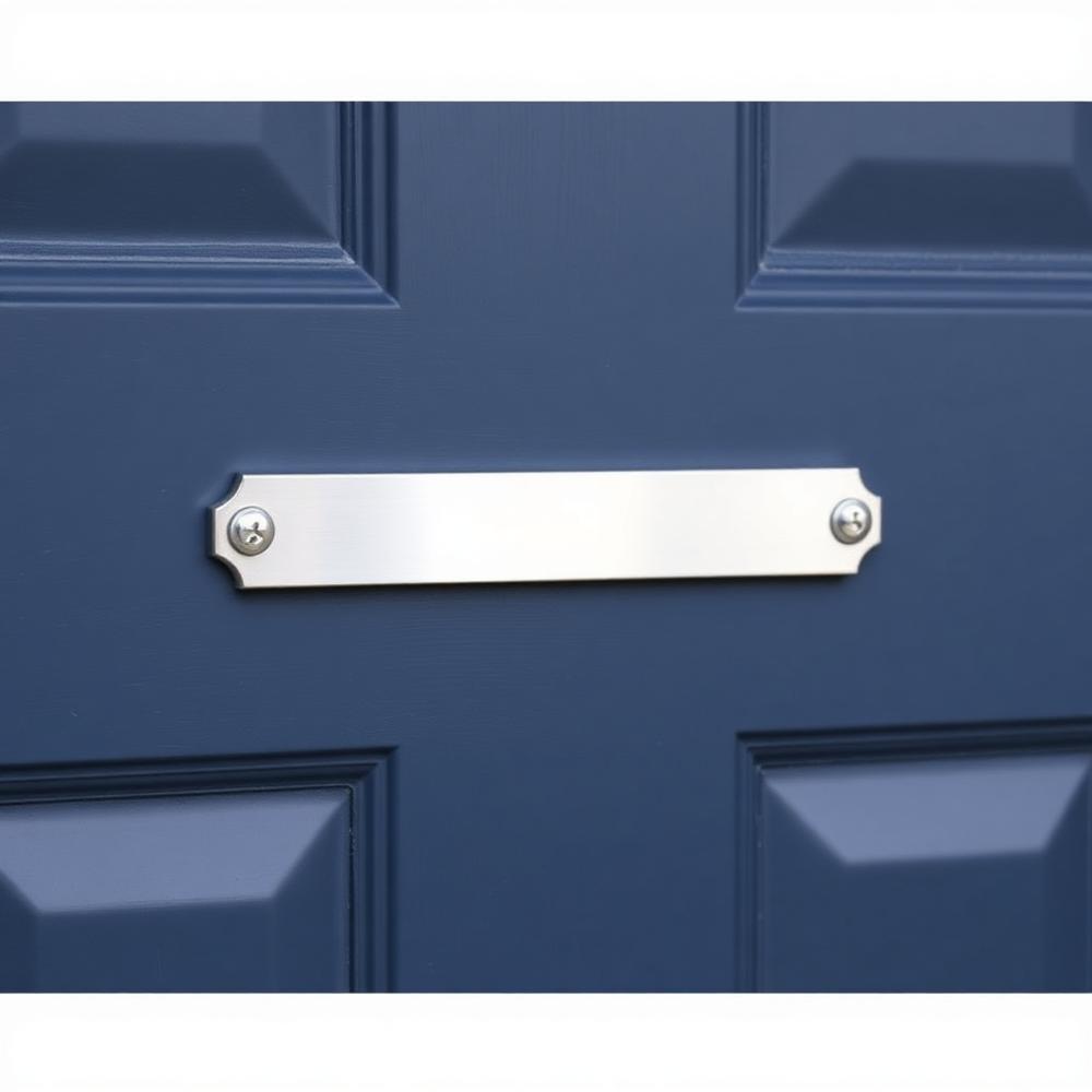 Composite door letterplate in a polished finish