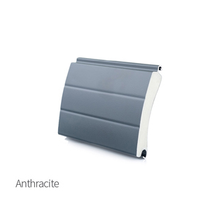 Anthracite insulated roller garage door slat sample