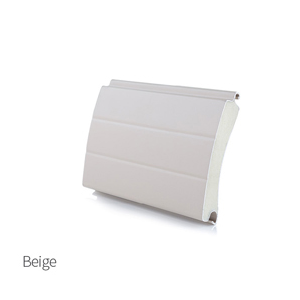 Beige insulated roller garage door slat sample