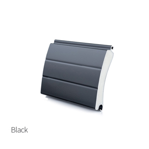 Black insulated roller garage door slat sample