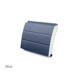 Blue insulated roller garage door slat sample