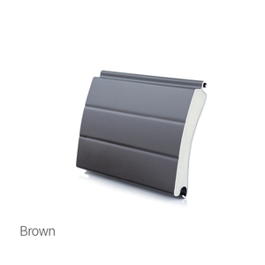 Brown insulated roller garage door slat sample