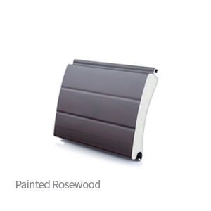 Painted Rosewood insulated roller garage door slat sample
