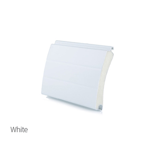 White insulated roller garage door slat sample